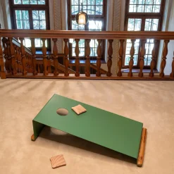 Cornelius Metal Green Cornhole Outdoor Game Table