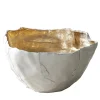 Corteccia White and Gold Ceramic Bowl