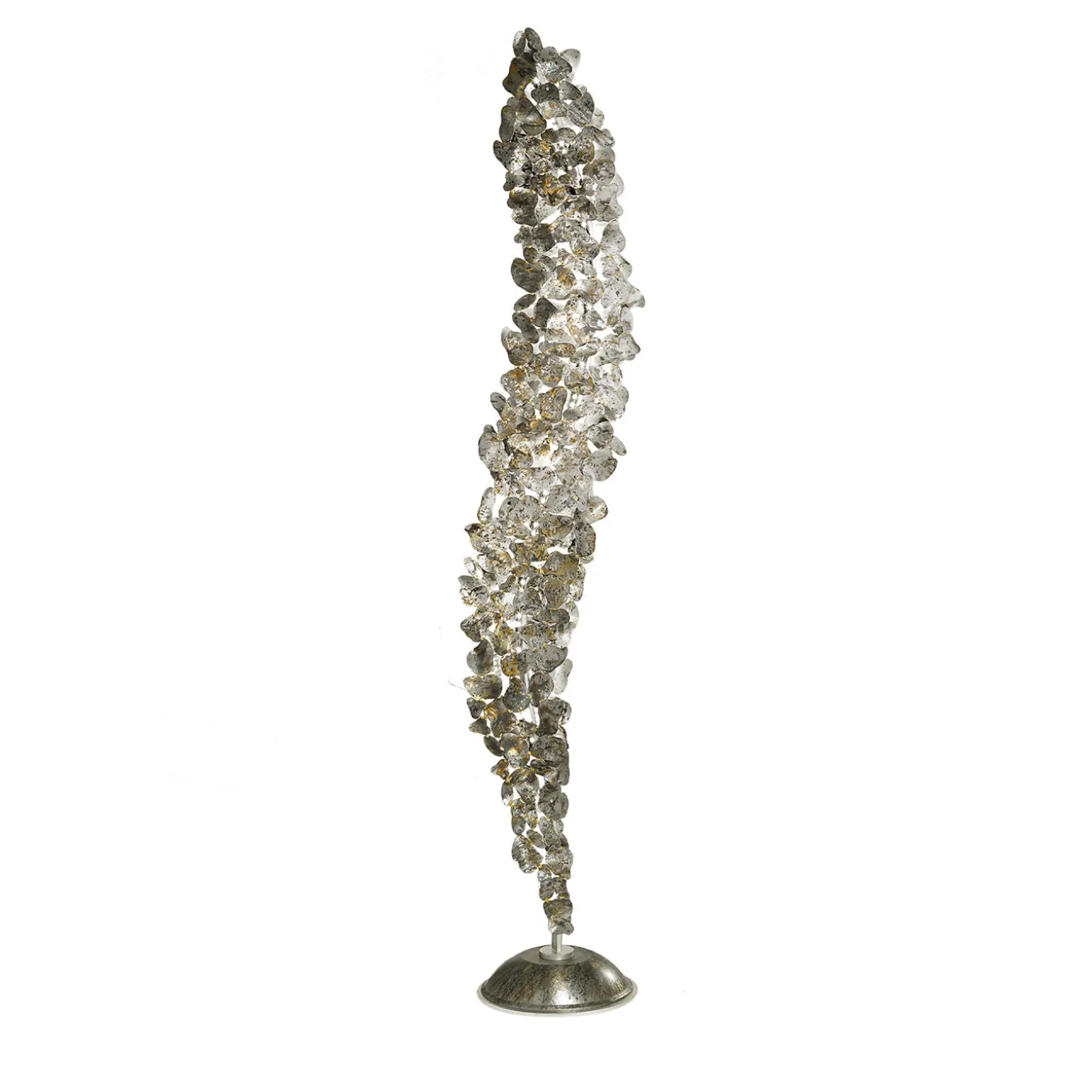 Corten Metal Floor Lamp with silver finish