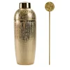 Cortex-Textured 2-Piece Set of Gold-Plated Brass Shaker and Mixer