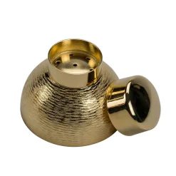 Cortex-Textured 2-Piece Set of Gold-Plated Brass Shaker and Mixer