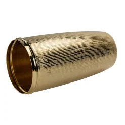 Cortex-Textured 2-Piece Set of Gold-Plated Brass Shaker and Mixer