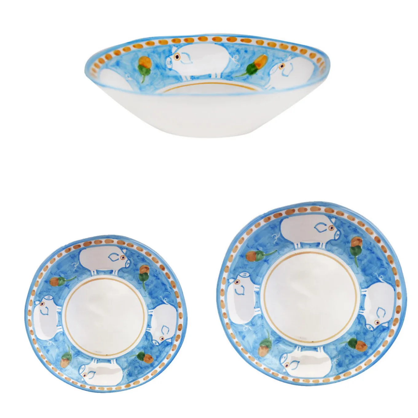Cortile 18-Piece Azure Plate Setting
