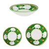 Cortile 18-Piece Green Plate Setting