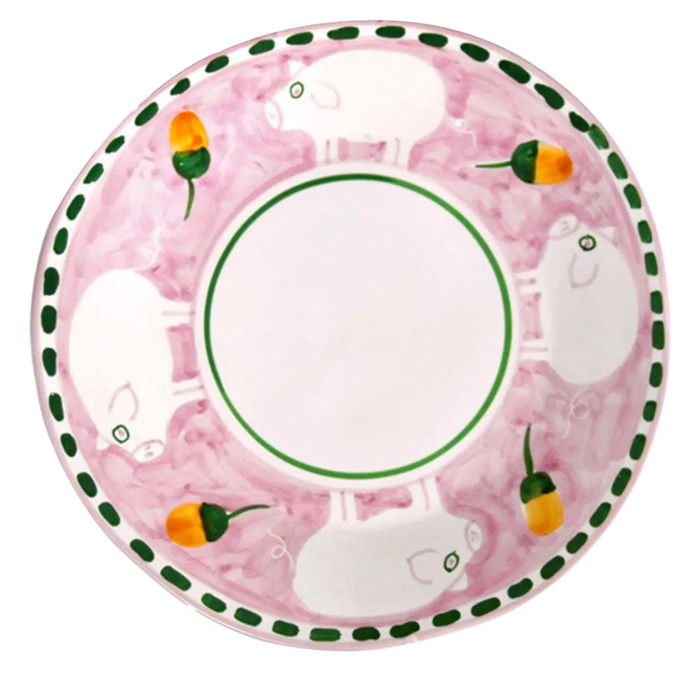 Cortile Set of 6 Round Pink Charger Plates 38cm