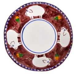 Cortile Set of 6 Round Plum Charger Plates 38cm
