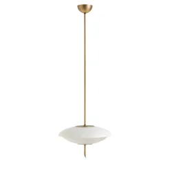 Cosmos Anticated Satin brass and Alabaster Chandelier