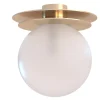 Crapa Gold Brass And Glass Small Ceiling Lamp