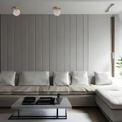 Crapa Gold Brass And Glass Small Ceiling Lamp