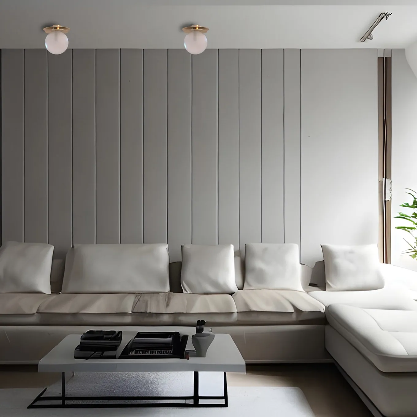 Crapa Gold Brass And Glass Small Ceiling Lamp