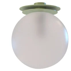 Crapa Green Brass And Glass Ceiling Lamp