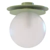 Crapa Green Brass And Glass Small Ceiling Lamp