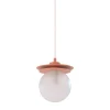 Crapa Red Brass And Glass Small Pendant Lamp