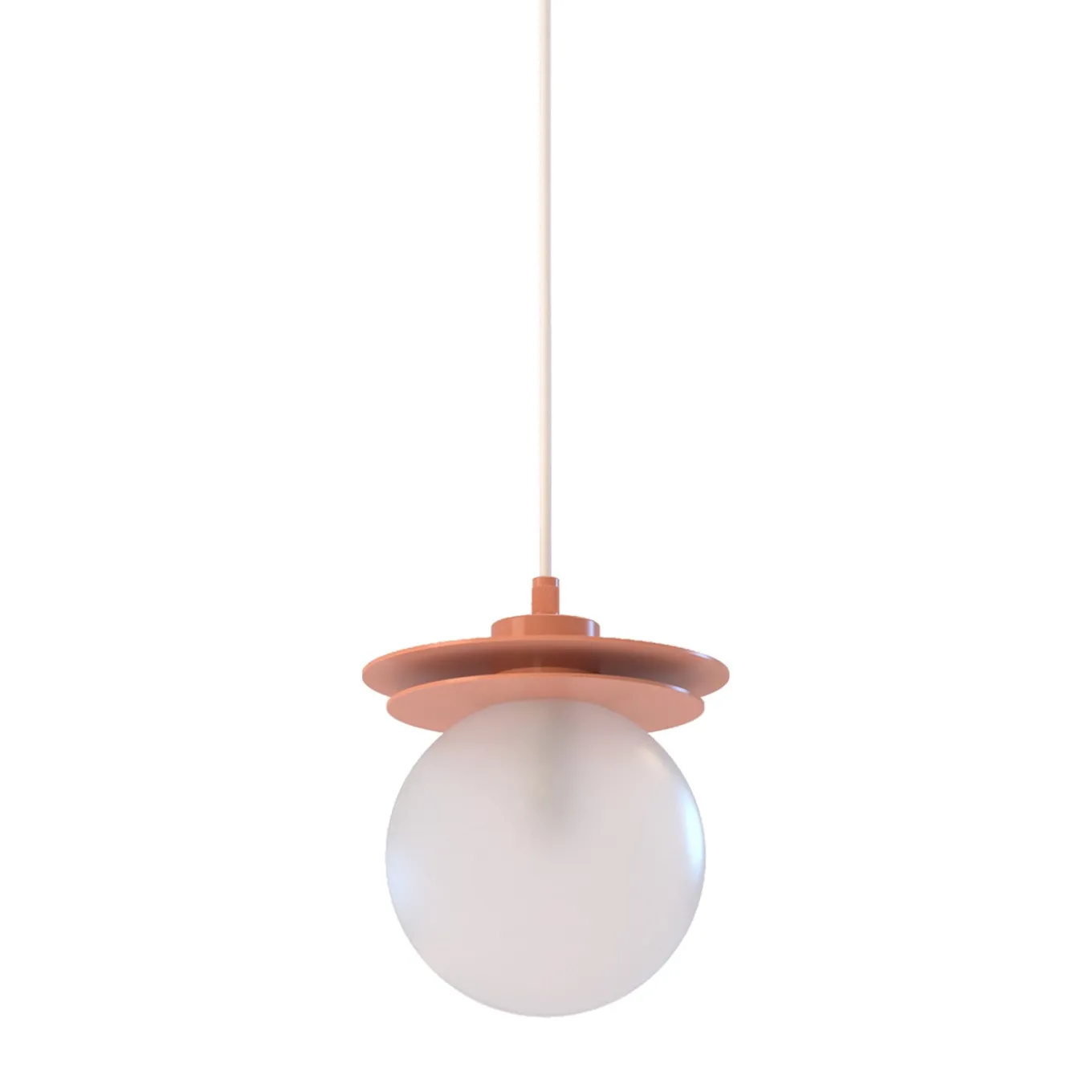 Crapa Red Brass And Glass Small Pendant Lamp
