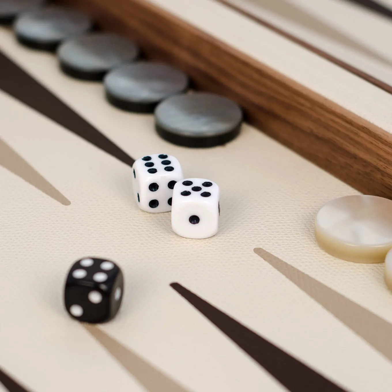 Cream Backgammon Board Game