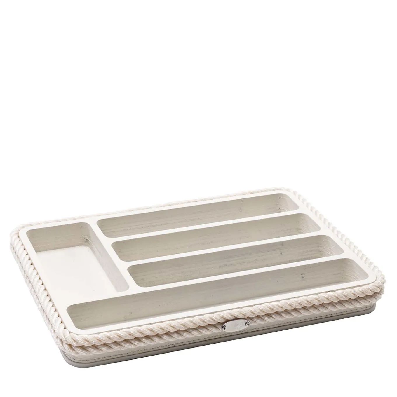 Cream Flatware Holder/Tray