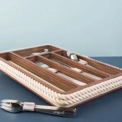 Cream Flatware Holder/Tray #1