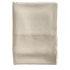 Cream Heavy Linen Bed Cover with Sewing