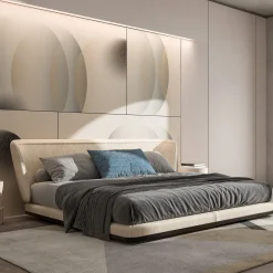 Cream King Size Bed
