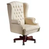Cream Leather Armchair