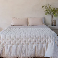 Cream Linen Quilt