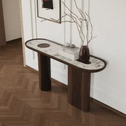 Creta Eucalyptus Wood Console