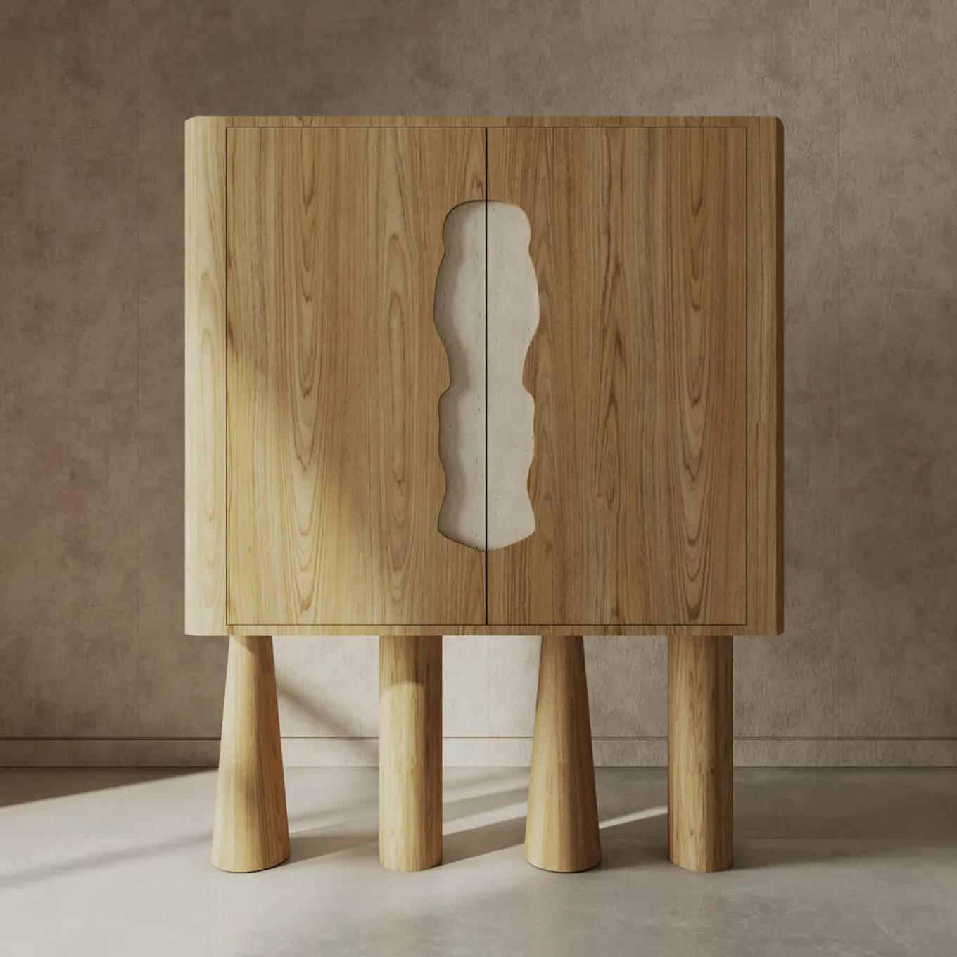 Creta Oak & Marble Cabinet