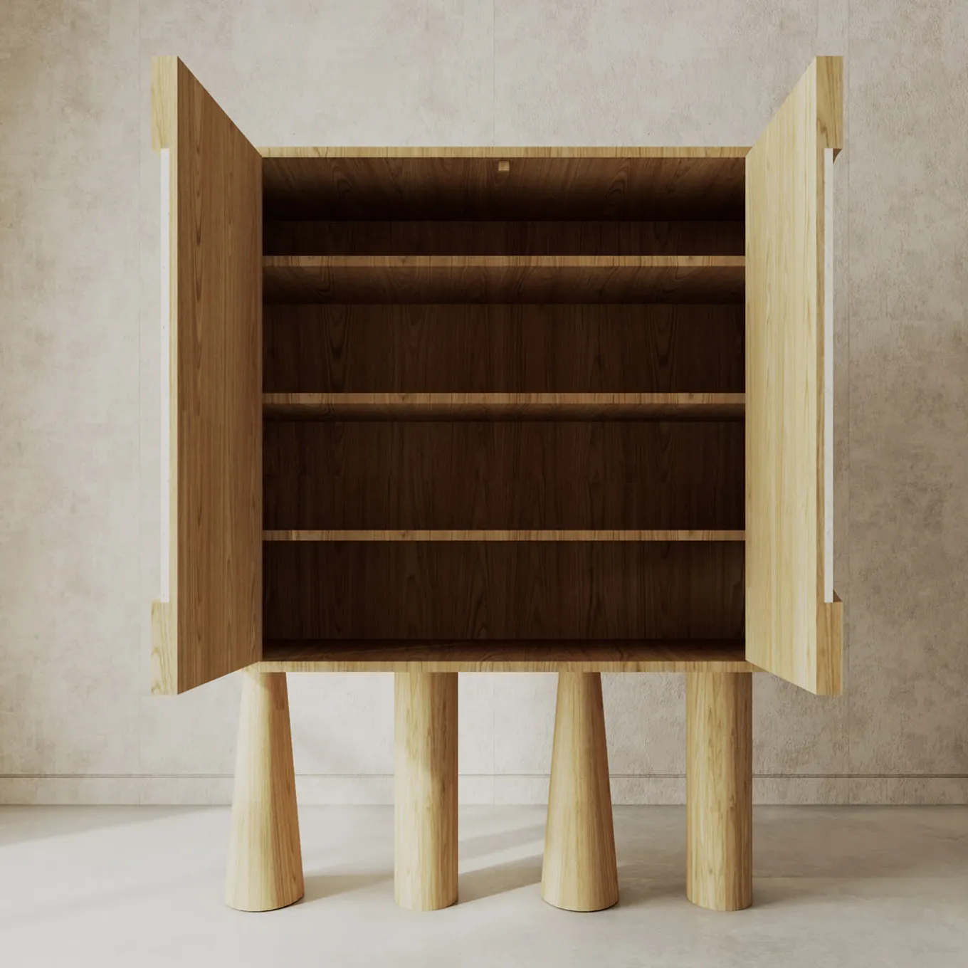 Creta Oak & Marble Cabinet