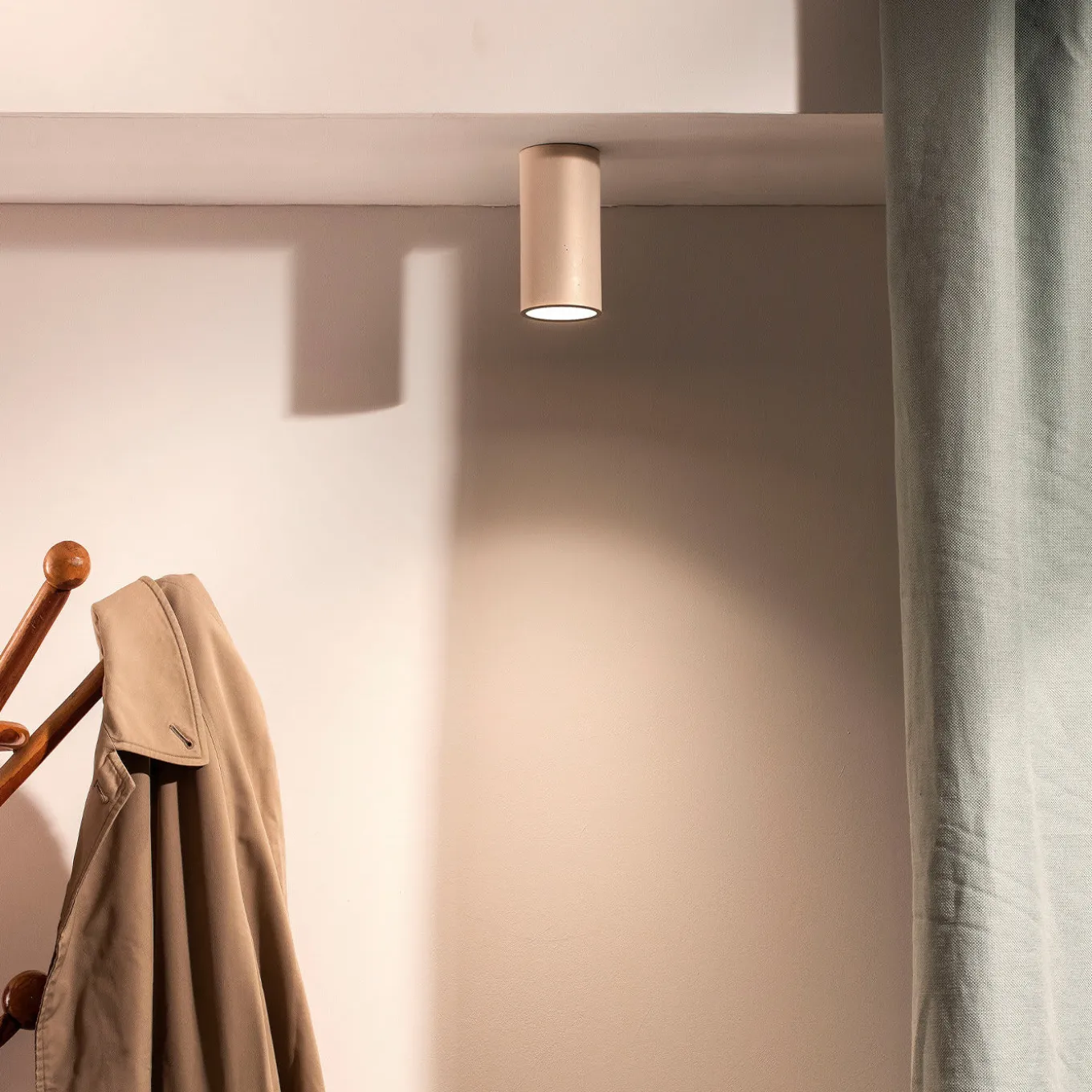 Cromia Small Dove Gray Ceiling Lamp