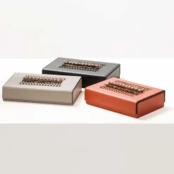 Crosera Beige Leather Domino Game Box