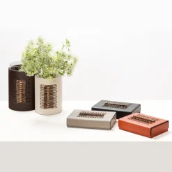 Crosera Beige Leather Domino Game Box