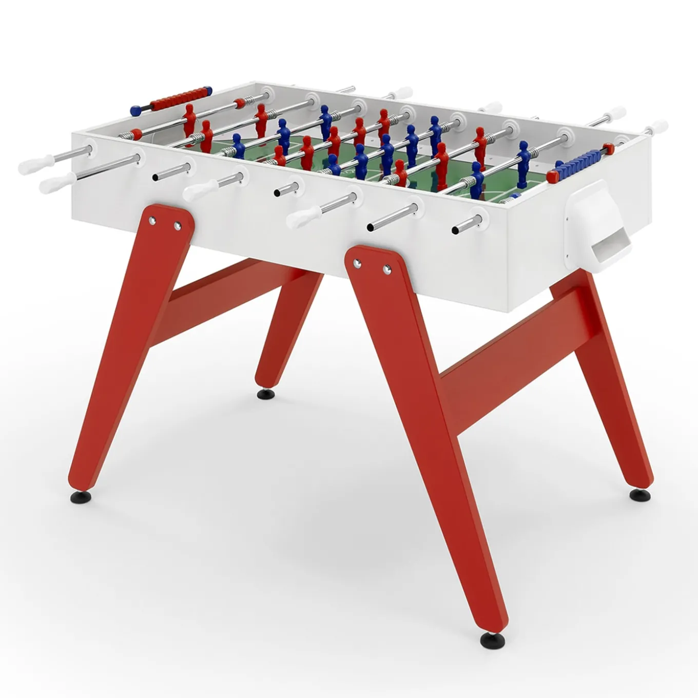 Cross White and Red Foosball Table by Basaglia + Rota Nodari