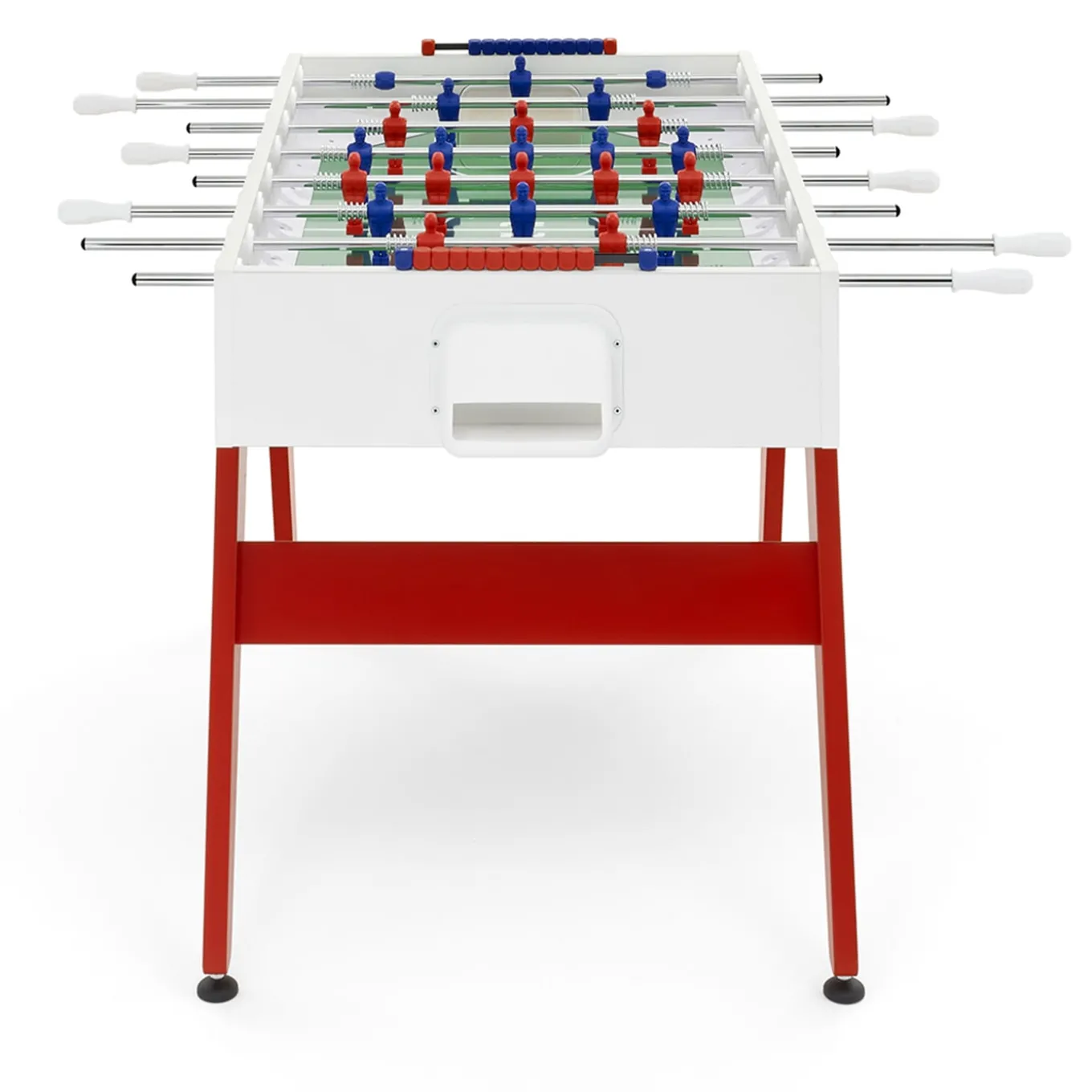 Cross White and Red Foosball Table by Basaglia + Rota Nodari