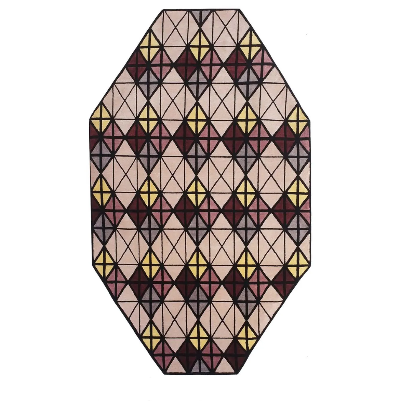 Crosses II Handknotted Tapestry Pink