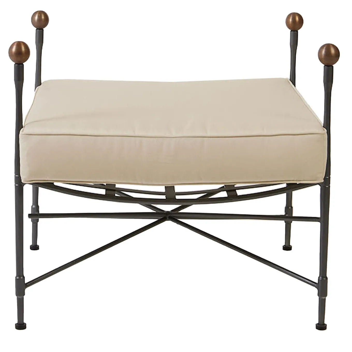 Crossweave Tall Cushioned Pouf