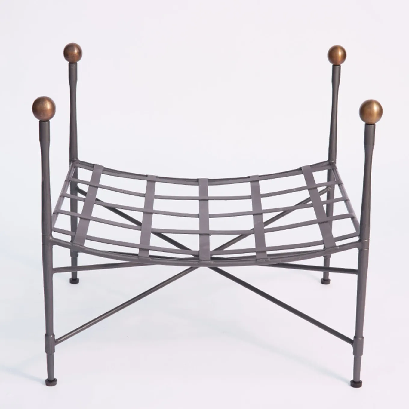 Crossweave Tall Cushioned Pouf