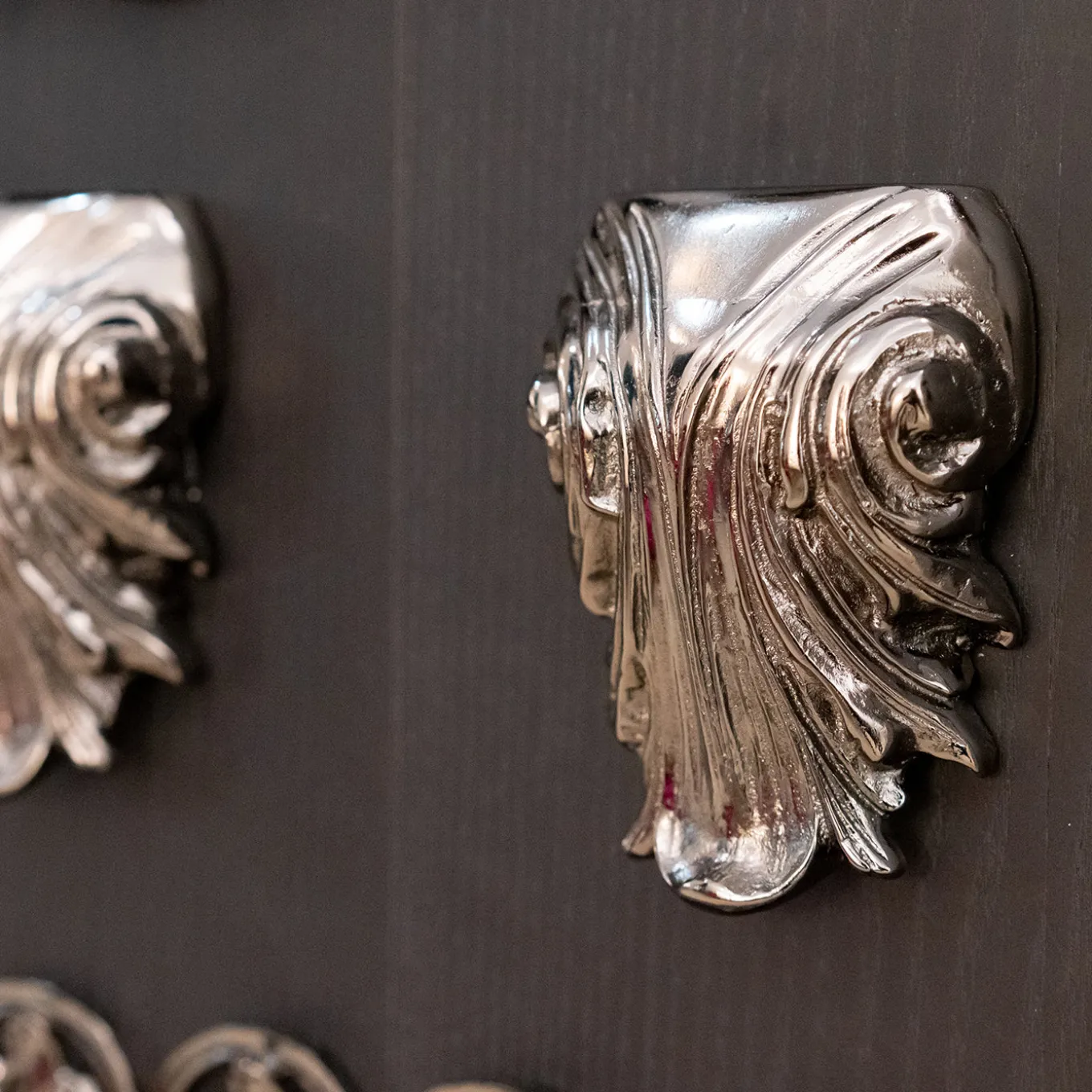 Crown Century Black Ash Wood Bar Cabinet