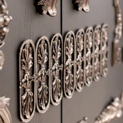 Crown Century Black Ash Wood Bar Cabinet