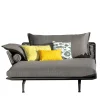 Cruise Alu Right Black Lounge Sofa by Ludovica & Roberto Palomba