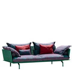 Cruise Alu 3-Seater Polychrome Sofa by L. & R. Palomba