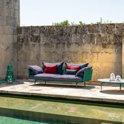 Cruise Alu 3-Seater Polychrome Sofa by L. & R. Palomba