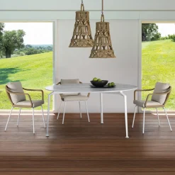 Cruise Alu White Dining Table by Ludovica & Roberto Palomba
