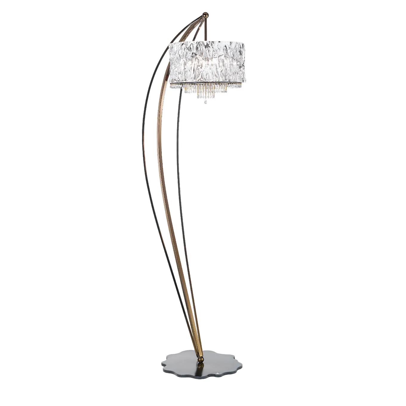 Crystal Blade Floor Lamp with Black Aubergine Finish