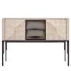 Crystal Glossy Eucalyptus Wood Bar Cabinet