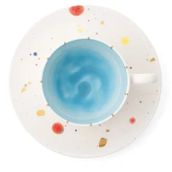 Crystal Straight Tea Cup And Saucer