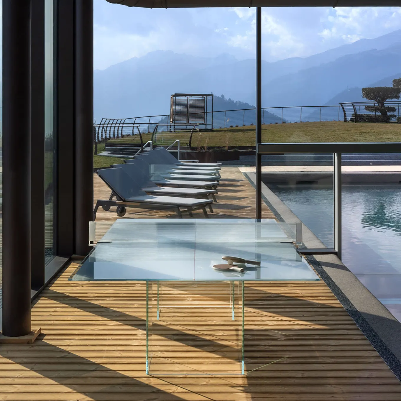 Crystal White Ping Pong Table