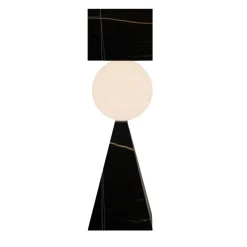 CS Class Table Lamp in Sahara Noir Marble by Sissy Daniele