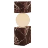 CS Table Lamp in Red Levanto Marble by Sissy Daniele