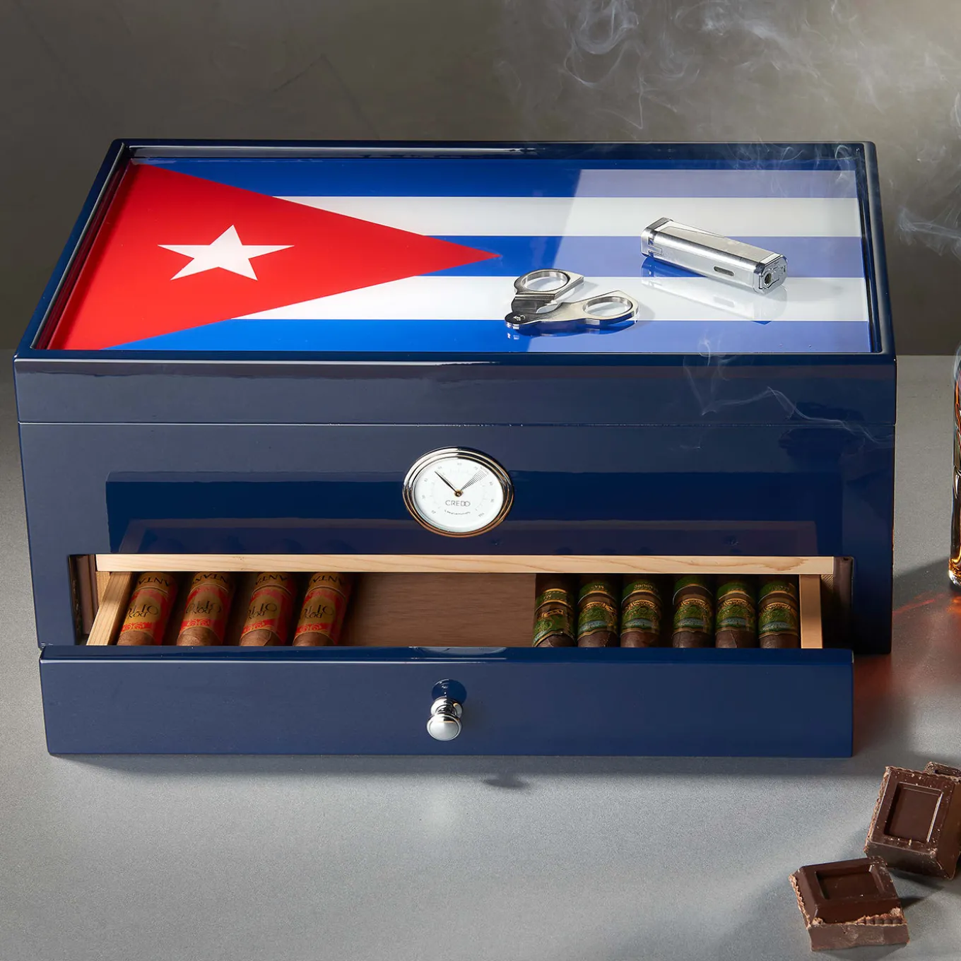 Cuba-inspired Blue Humidor (Special Club Edition)