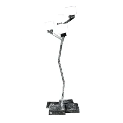 Cube 4-Light Brushed Iron Floor Lamp